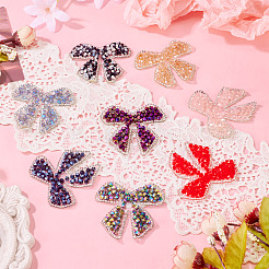 9Pcs 9 Colors Polyester Cloth Patches&nbsp;PATC-TA0001-30
