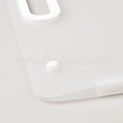 ハンドル付きプラスチックファイルフォルダー  防水書類バッグ  長方形  ホワイト  352x436x32.5mm&nbsp;AJEW-WH0886-81A