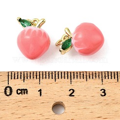 Fruit Brass Enamel Pendants&nbsp;KK-M324-04E-G