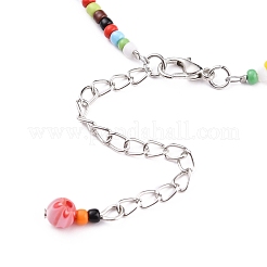 Handmade Millefiori Glass Beads Anklets&nbsp;AJEW-AN00341-02