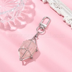 Brass Braided Macrame Pouch Empty Stone Holder for Keychain&nbsp;KEYC-TA00021-03