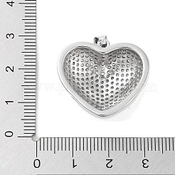 Rack Plating Brass Micro Pave Clear Cubic Zirconia Pendants&nbsp;KK-A208-06P