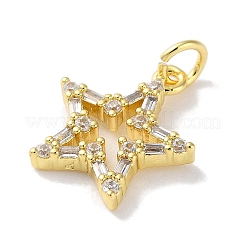 Rack Plating Brass Micro Pave Cubic Zirconia Pendants&nbsp;KK-Z039-23G