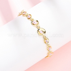 Brass Link Chain Bracelets for Women&nbsp;BJEW-D387-03G