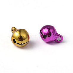 真鍮製ベルチャーム  クリスマスデコレーションのための素晴らしい  ミックスカラー  6x8mm  穴：1.5mm  約88個/20g&nbsp;Y-EC125-6mm