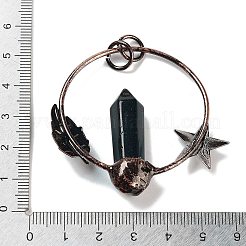 Natural Mixed Stone Faceted Pointed Bullet Big Pendants&nbsp;G-A221-01