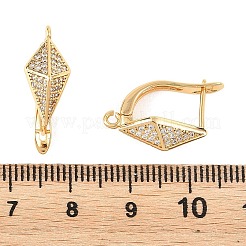 SHEGRACE Brass Micro Pave Cubic Zirconia Hoop Earring Findings&nbsp;XGRQ79494-936G