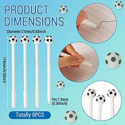 8Pcs Ball Series Cartoon Stainless Steel Pens&nbsp;AJEW-TADJ0001-37A