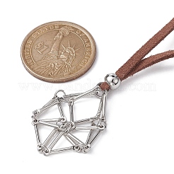 Brass Bar Link Chains Macrame Pouch Empty Stone Holder for Pendant Necklace Making&nbsp;NJEW-JN04488-02