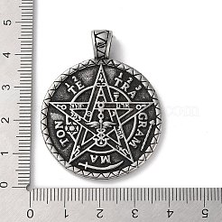 Wicca 304 Stainless Steel Pendants&nbsp;STAS-D014-11AS
