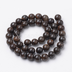 Natural Bronzite Beads Strands&nbsp;G-S272-01-8mm