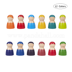Rainbow Wooden Peg Dolls&nbsp;WOOD-WH0098-53