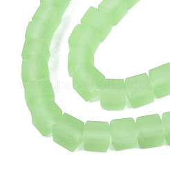 Transparent Frosted Glass Beads Strands&nbsp;GLAA-N072-01A-A08