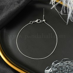 女性用真鍮ベネチアンチェーンブレスレット  カドミウムフリー＆鉛フリー  ステンレス鋼色  8-7/8インチ（22.5cm）&nbsp;BJEW-G735-15P