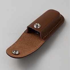 牛皮ナイフ保護ケース  ナイフシース  ココナッツブラウン  126x55x44mm  内径：33x20mm&nbsp;FIND-WH0421-96A