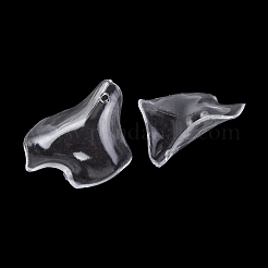 透明なアクリルパーツ  葉  透明  28.5x24.5x9mm  穴：1.6mm  約833個/500g&nbsp;TACR-G050-01E