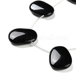 Natural Black Onyx(Dyed & Heated) Beads Strand&nbsp;G-NH0019-E01-01