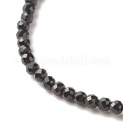 Natural Black Spinel Beads Stretch Bracelet for Women&nbsp;BJEW-JB07420-02
