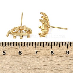 Brass Stud Earring Findings&nbsp;KK-F891-12G
