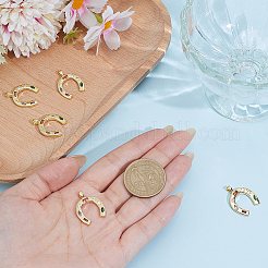 5Pcs Brass Micro Pave Cubic Zirconia Pendants&nbsp;KK-ME0003-81
