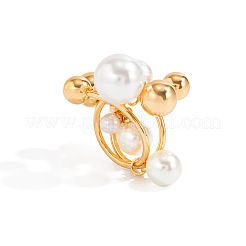 Iron Imitation Pearl Finger Rings for Women&nbsp;WG9B898-01