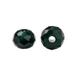 不透明なソリッドカラーのガラスビーズ  多面カット  ロンデル  ミックスカラー  4x3mm  穴：0.4~1mm  10色  200個/カラー  2000個/箱&nbsp;EGLA-X0006-01D-4mm