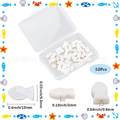 天然淡水シェルビーズ 50 個  魚  貝殻色  10x5.5x3mm  穴：0.9mm&nbsp;SHEL-SC0002-03