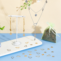 120Pcs 4 Style 304 Stainless Steel Charms&nbsp;STAS-UN0052-25