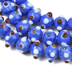 Handmade Bumpy Lampwork Beads Strands&nbsp;LA-CBA05D6-01-08