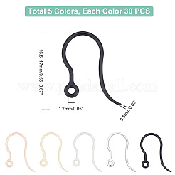 150Pcs 5 Colors Resin Earring Hooks&nbsp;RESI-PH0001-78
