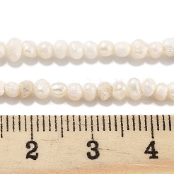 天然養殖淡水パールビーズ連売り  ポテト  パパイヤホイップ  2~3mm  穴：0.5mm  約70~71個/連  6.89~7.09インチ（17.5~18cm）&nbsp;PEAR-C003-25
