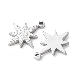 304ステンレスペンダント  水玉模様のチャームが付いた星  ステンレス鋼色  17x14.5x2mm  穴：1.4mm&nbsp;STAS-Z177-06P