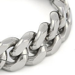 304 Stainless Steel Cuban Link Chain Bracelets for Men&nbsp;BJEW-B102-07P