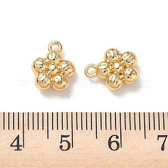 バレンタインデーブラスチャーム  花のチャーム  18KGP本金メッキ  11x9x4mm  穴：1.3mm&nbsp;KK-P355-29G