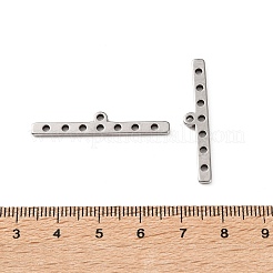 304ステンレスシャンデリア部品リンク  7ループ長方形  変色なし  ステンレス鋼色  6.5x35x1.5mm  穴：1.6mm&nbsp;STAS-Z201-01P-05