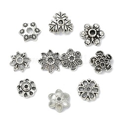 100Pcs 10 Styles Tibetan Style Alloy Bead Caps&nbsp;FIND-CJ0005-67