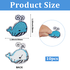 10Pcs Computerized Embroidery Cloth Iron on/Sew on Patches&nbsp;PATC-CY0001-45A