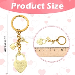 Brass Micro Pave Clear Cubic Zirconia Keychain&nbsp;KEYC-YW00302