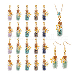 20Pcs Glass Bottle European Dangle Charms&nbsp;PALLOY-PH01837