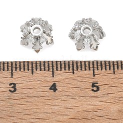 Brass Micro Pave Cubic Zirconia Bead Caps&nbsp;CU-CBA6E4E-08P