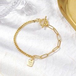 Brass Charm Bracelets&nbsp;BJEW-JB10392-03