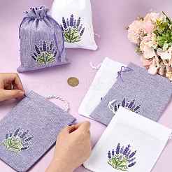 10Pcs 2 Colors Burlap Cloth Drawstring Bags for Gift&nbsp;FB-FSF73B-01B