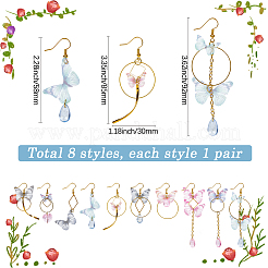 10Pair Brass Dangle Earring&nbsp;EJEW-SC00004