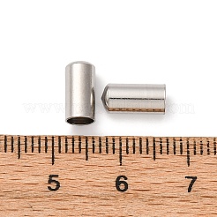 304ステンレススチールコードエンド  エンドキャップ  コラム  ステンレス鋼色  9.5x4.5mm  穴：4mm&nbsp;X-STAS-A117-10B-P