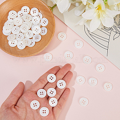 60Pcs Natural Shell Buttons&nbsp;BUTT-WR0001-33
