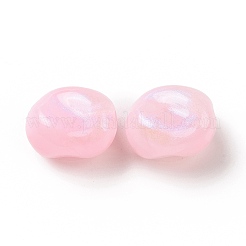 不透明なアクリルビーズ  キラキラビーズ  ツイストラウンド  ピンク  16x13.5x11mm  穴：1.8mm  約143個/216g&nbsp;LS-OACR-E015-08E