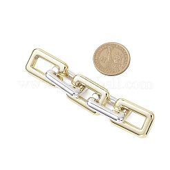 CCBプラスチック製ハンドメイドアズキチェーン3個  長方形  ミックスカラー  30x19.5x5.5mm&nbsp;AJEW-JB01363