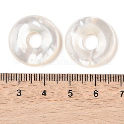 天然石ホワイトシェルペンダント  ドーナツ/円盤チャーム  貝殻色  20x4mm  穴：6.5mm&nbsp;SSHEL-C012-19