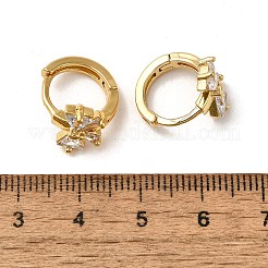 Bowknot Brass Hoop Earrings&nbsp;EJEW-S256-02A-G