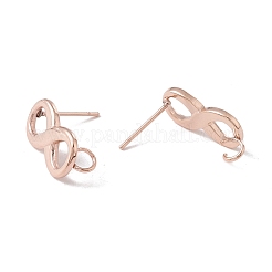 304 Stainless Steel Stud Earring Findings&nbsp;STAS-P308-03RG